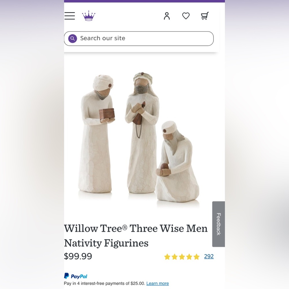 NEW Willow Tree The Three Wisemen Susan Lordi 26027 3 Kings Nativity Demdaco